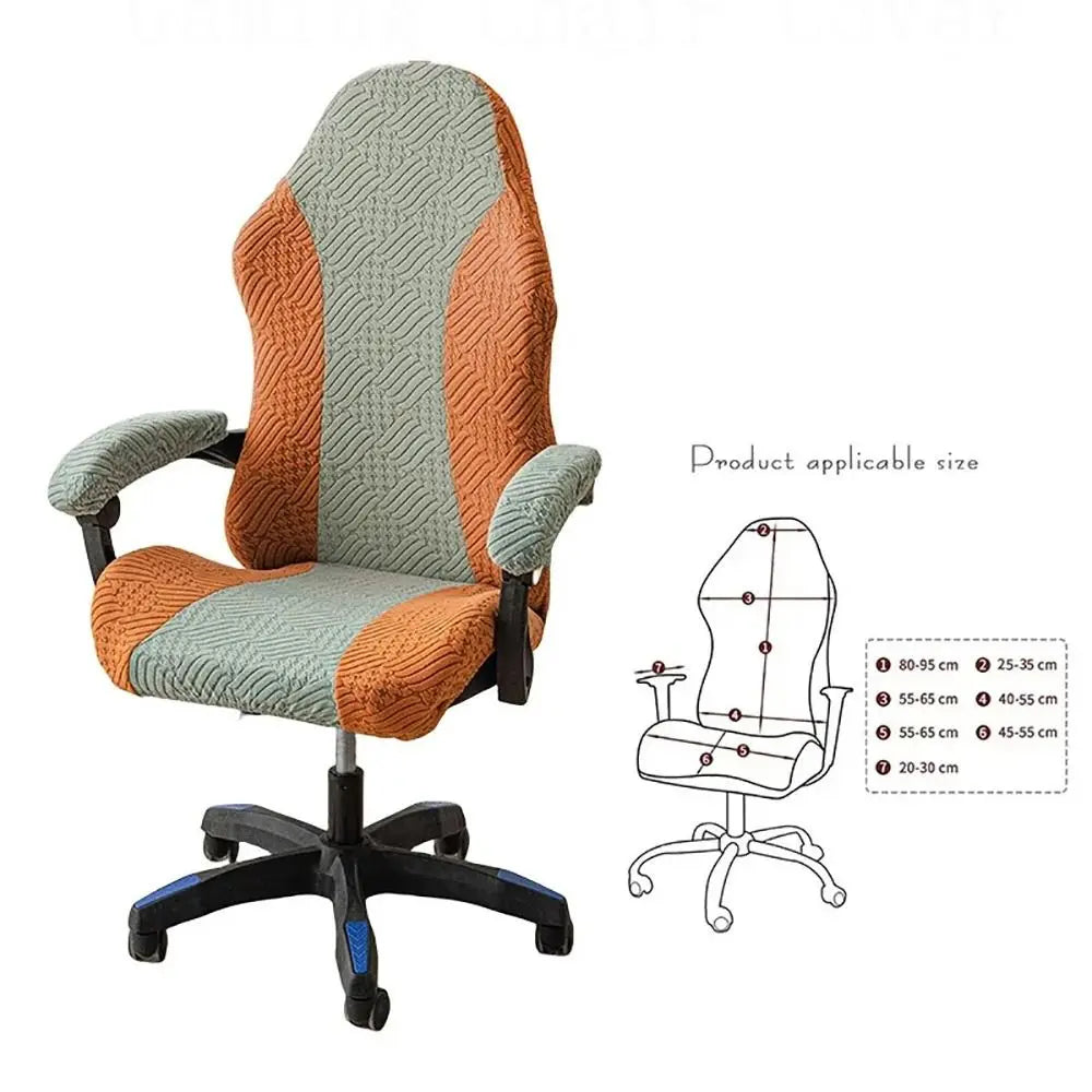 Funda Jacquard Antideslizante para Silla Gaming · 95cm Multicolor Decorativa