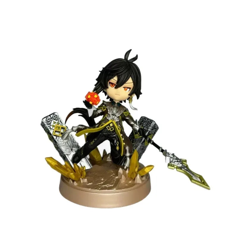 Figura Zhongli Genshin Impact - Modelo Coleccionable Q Version Bandai