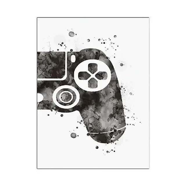 Poster Game Gaming Room Gamepad · Decoración Setup Gamer y Escritorio