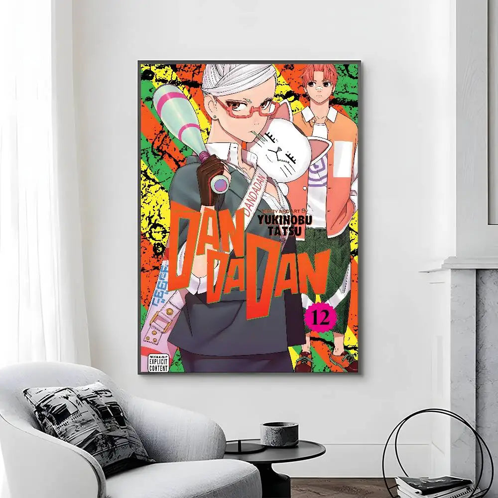 Poster Dandandan painting with prints · Decoración Setup Gamer y Escritorio