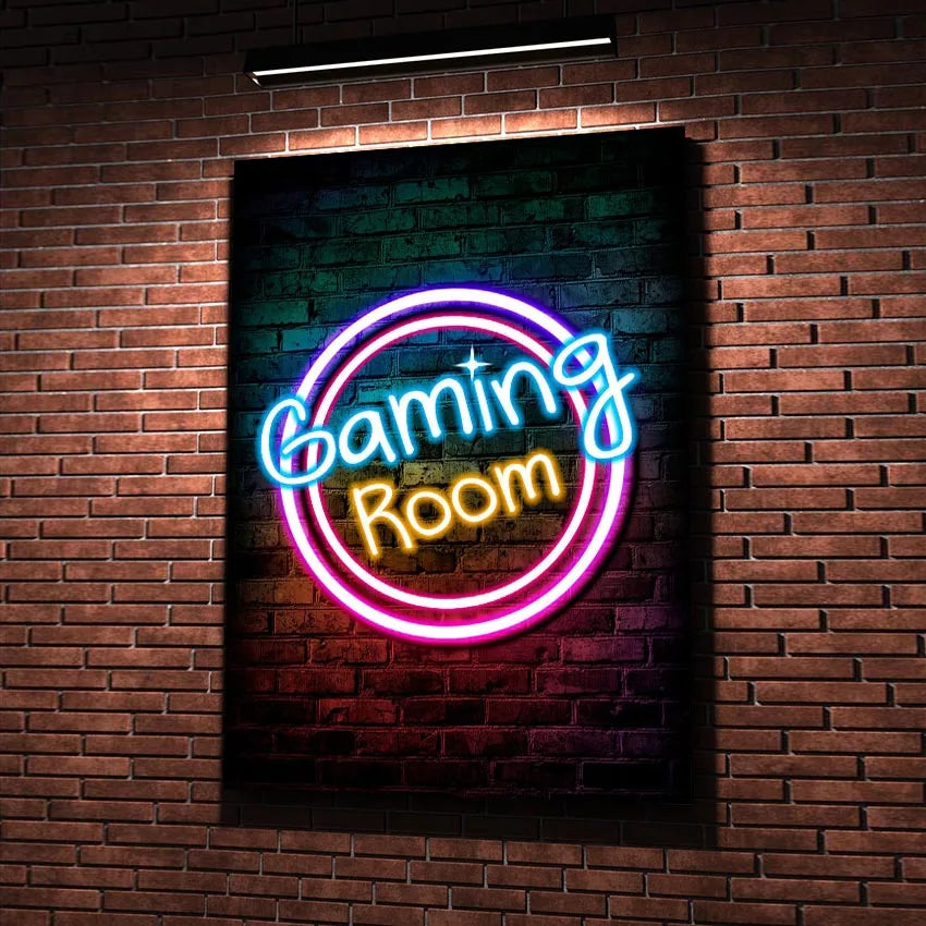Neón LED Gaming Poster Digital · Iluminación Setup Gaming