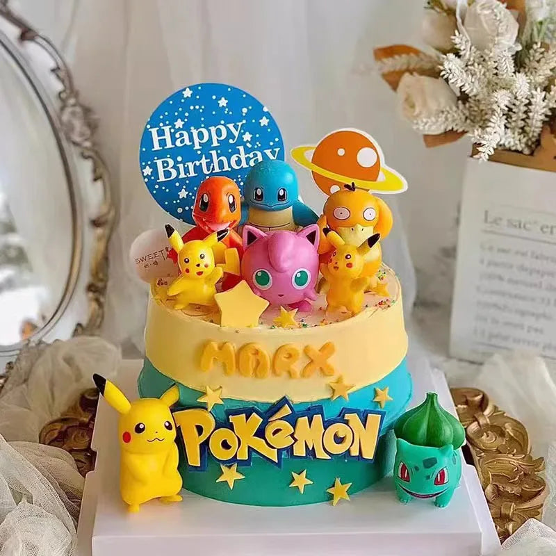 Figura cake topper Pikachu Psyduck Pokemon · Decoración Setup Gamer y Escritorio