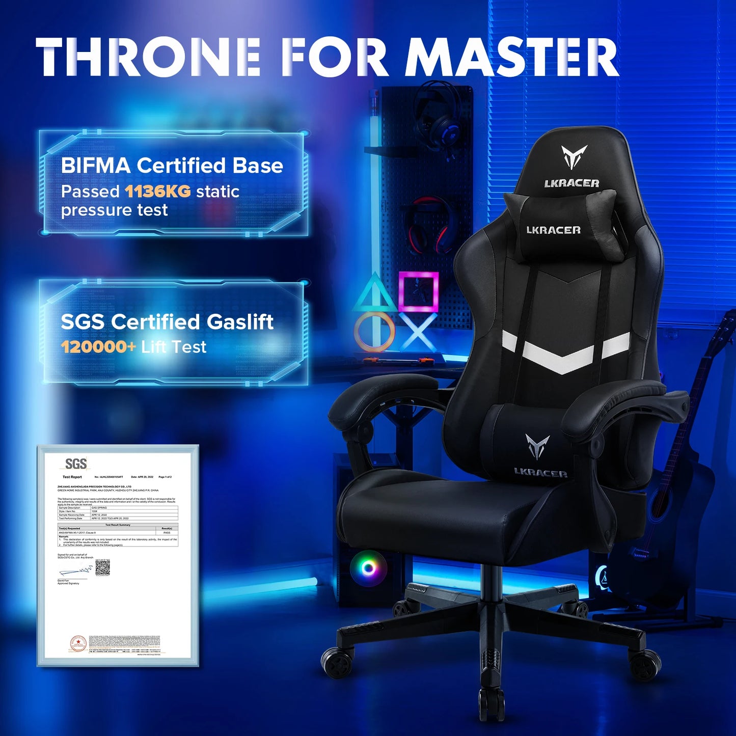 Silla Gaming LUCKRACER 132cm · Setup Gamer