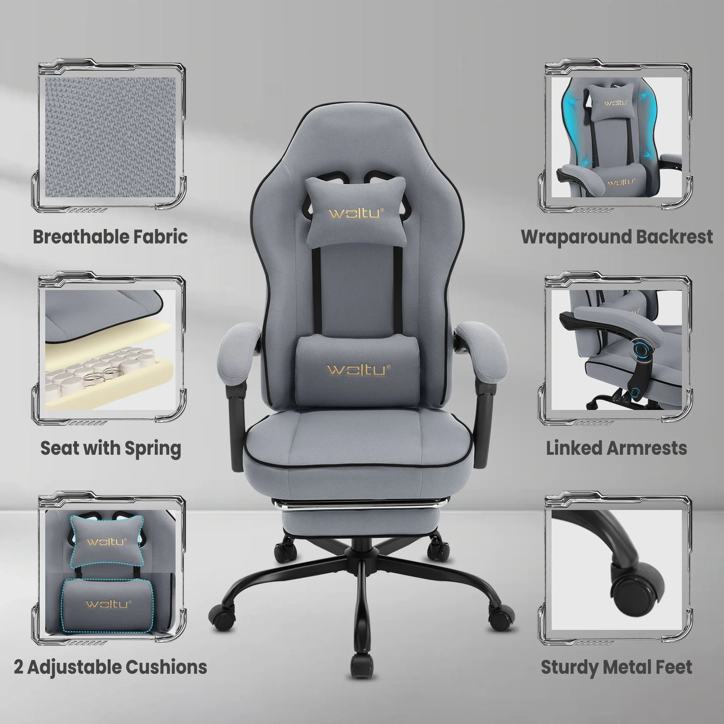 Silla Gaming WOLTU 49.5 cm · Setup Gamer