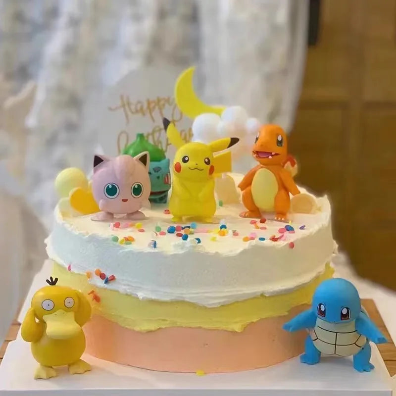 Figura cake topper Pikachu Psyduck Pokemon · Decoración Setup Gamer y Escritorio