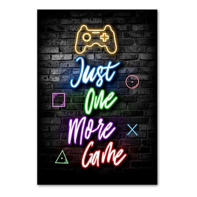 Neón LED Gaming Poster Digital · Iluminación Setup Gaming