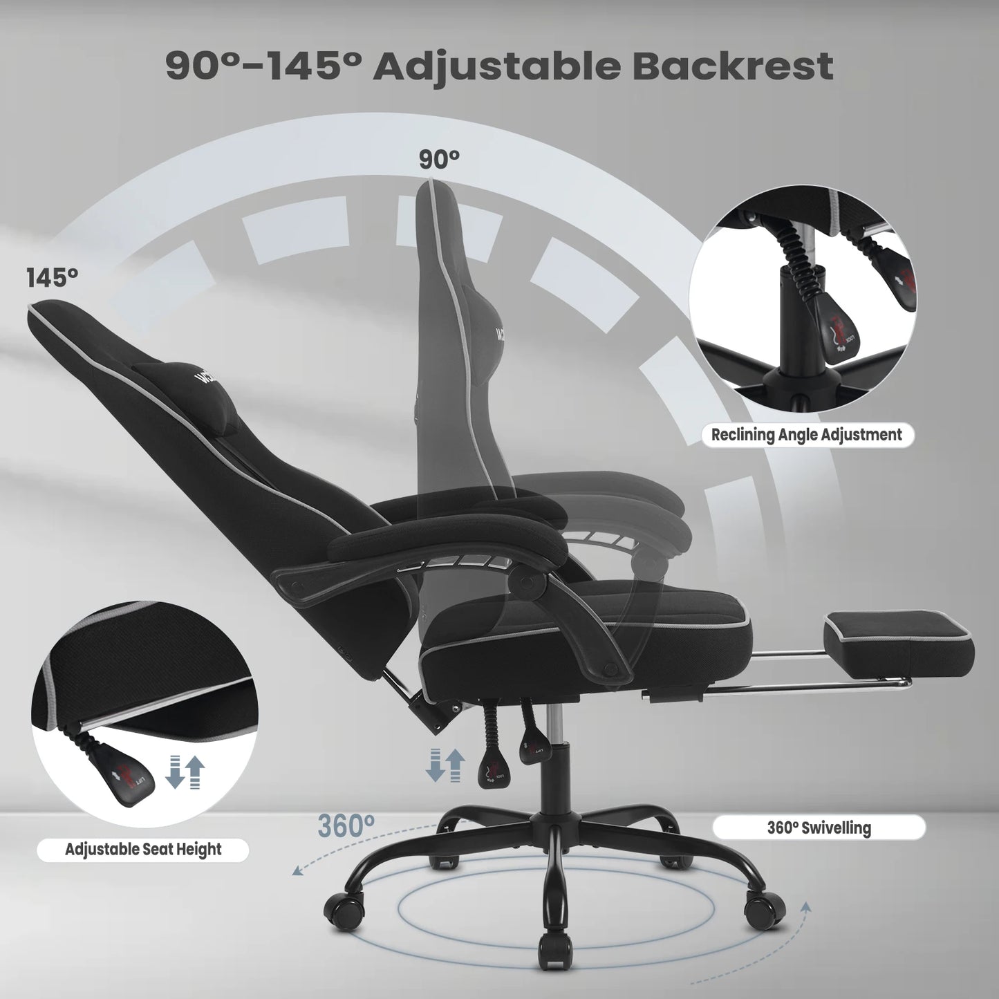 Silla Gaming WOLTU 49.5 cm · Setup Gamer
