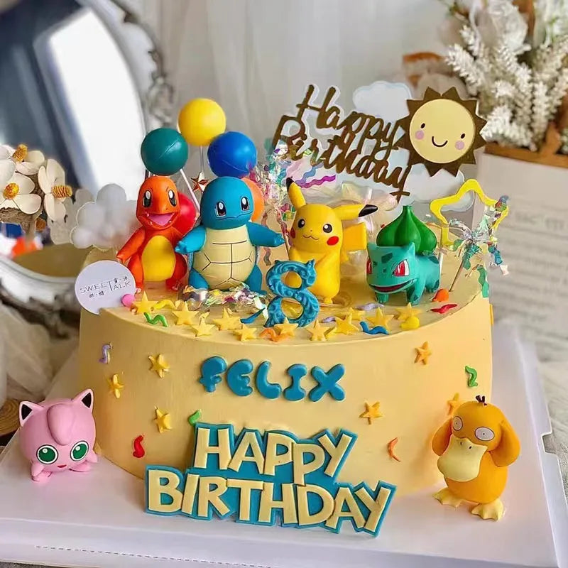 Figura cake topper Pikachu Psyduck Pokemon · Decoración Setup Gamer y Escritorio