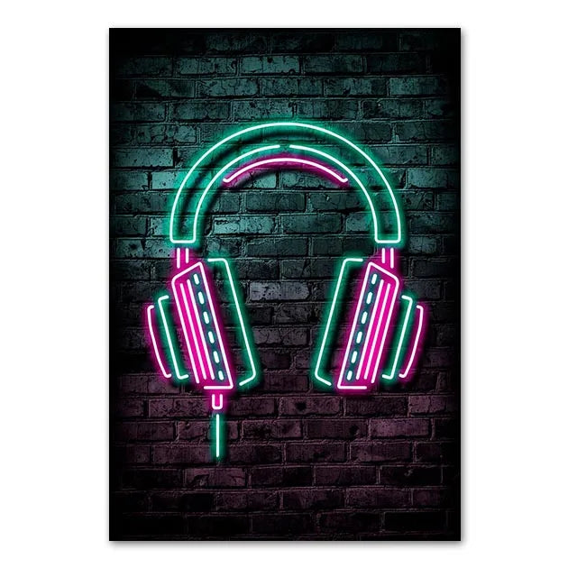 Neón LED Gaming Poster Digital · Iluminación Setup Gaming