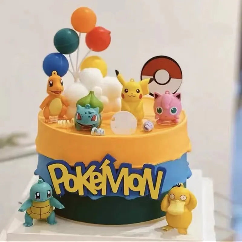 Figura cake topper Pikachu Psyduck Pokemon · Decoración Setup Gamer y Escritorio