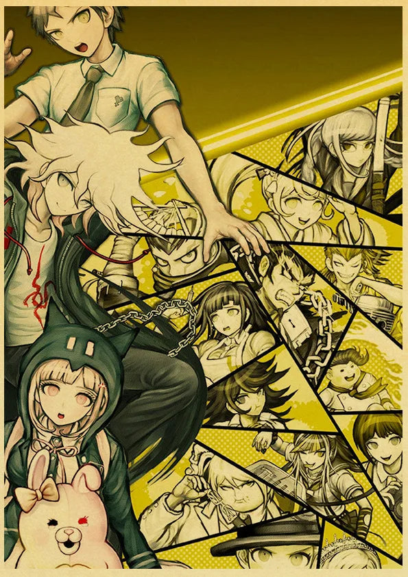 Poster Gmae Danganronpa Kraft Paper 30CM · Decoración Setup Gamer y Escritorio