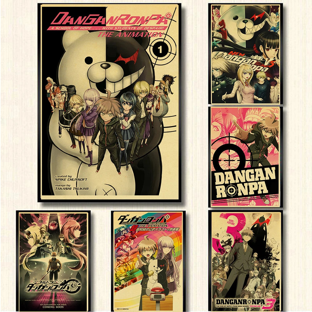 Poster Gmae Danganronpa Kraft Paper 30CM · Decoración Setup Gamer y Escritorio