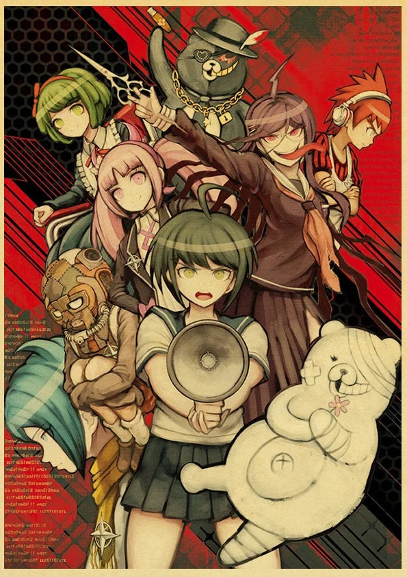 Poster Gmae Danganronpa Kraft Paper 30CM · Decoración Setup Gamer y Escritorio