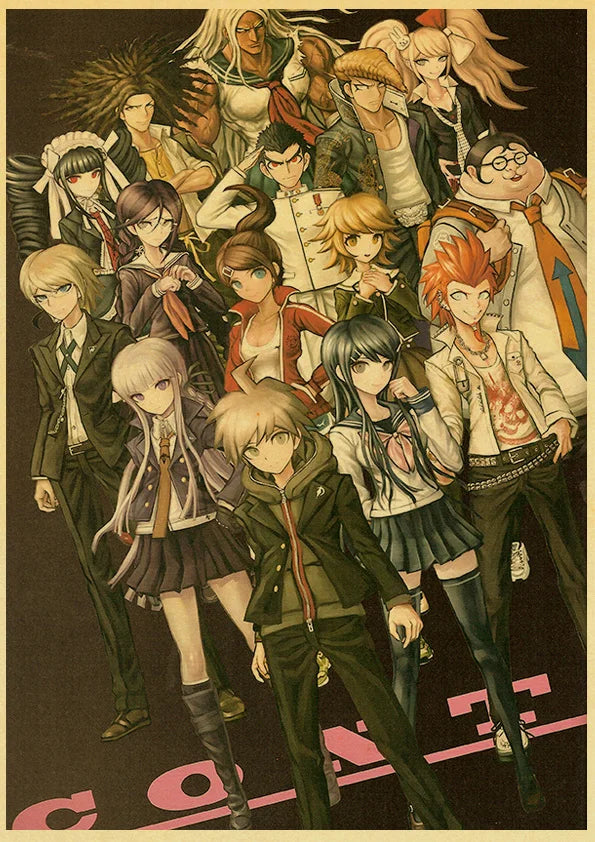 Poster Gmae Danganronpa Kraft Paper 30CM · Decoración Setup Gamer y Escritorio