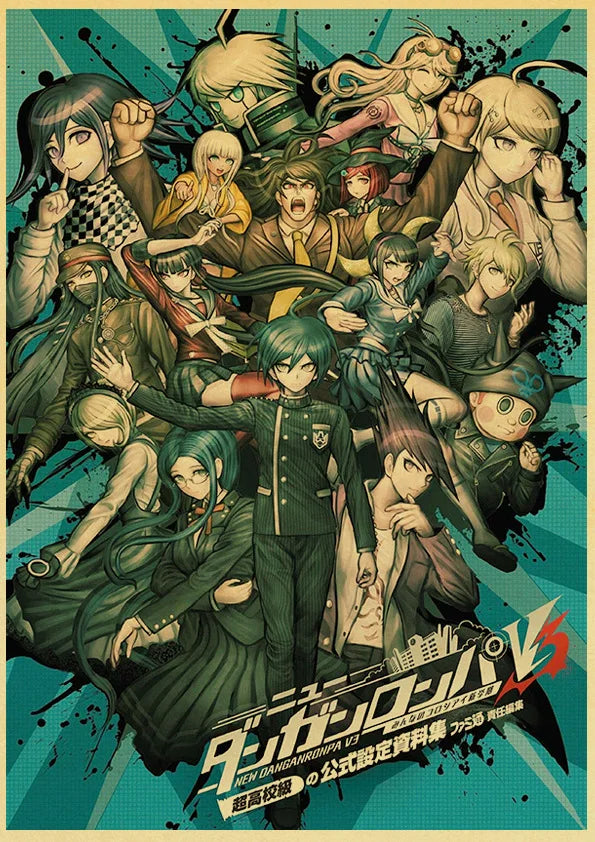 Poster Gmae Danganronpa Kraft Paper 30CM · Decoración Setup Gamer y Escritorio