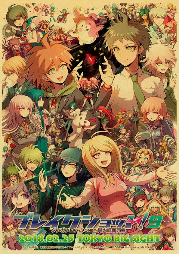 Poster Gmae Danganronpa Kraft Paper 30CM · Decoración Setup Gamer y Escritorio