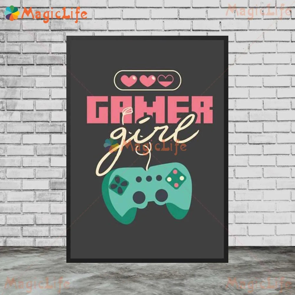 Poster Gaming Room Game Over · Decoración Setup Gamer y Escritorio
