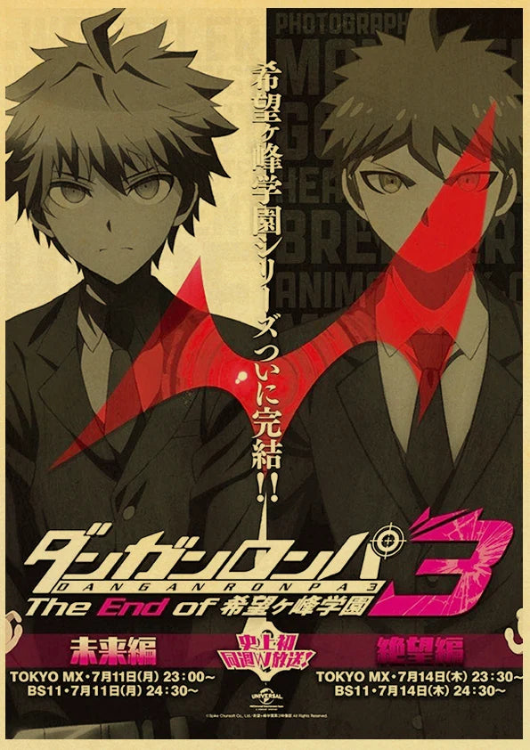 Poster Gmae Danganronpa Kraft Paper 30CM · Decoración Setup Gamer y Escritorio