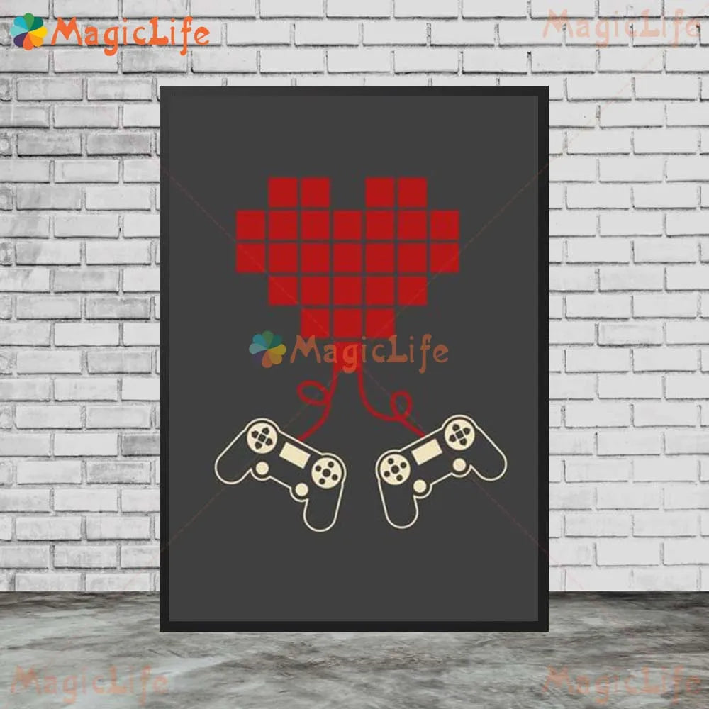 Poster Gaming Room Game Over · Decoración Setup Gamer y Escritorio