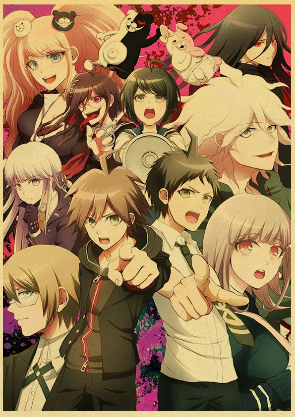 Poster Gmae Danganronpa Kraft Paper 30CM · Decoración Setup Gamer y Escritorio