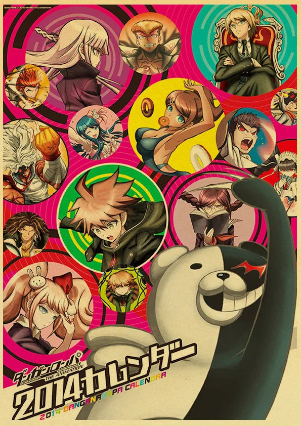 Poster Gmae Danganronpa Kraft Paper 30CM · Decoración Setup Gamer y Escritorio