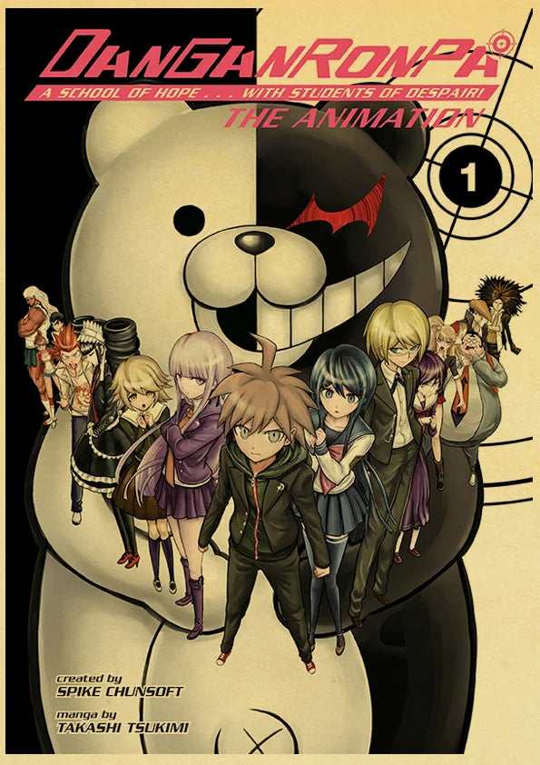 Poster Gmae Danganronpa Kraft Paper 30CM · Decoración Setup Gamer y Escritorio
