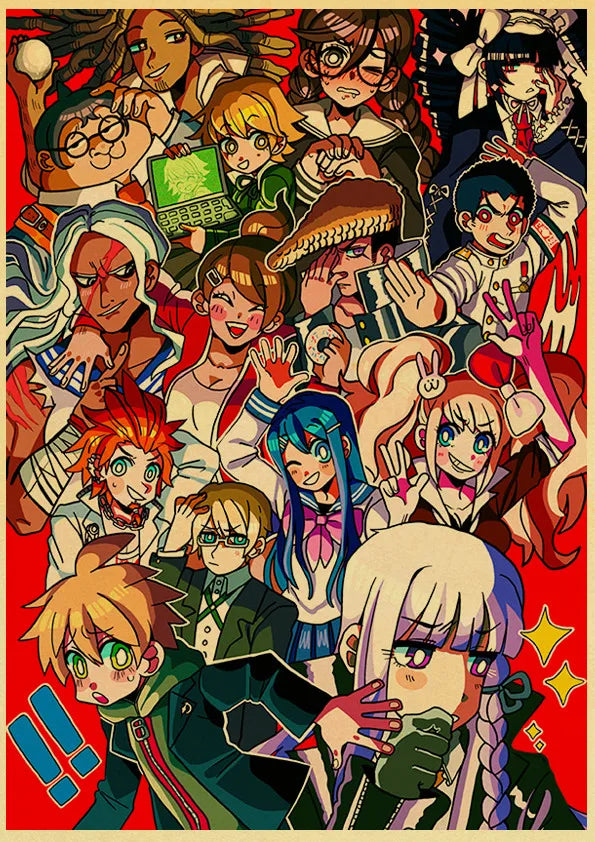 Poster Gmae Danganronpa Kraft Paper 30CM · Decoración Setup Gamer y Escritorio