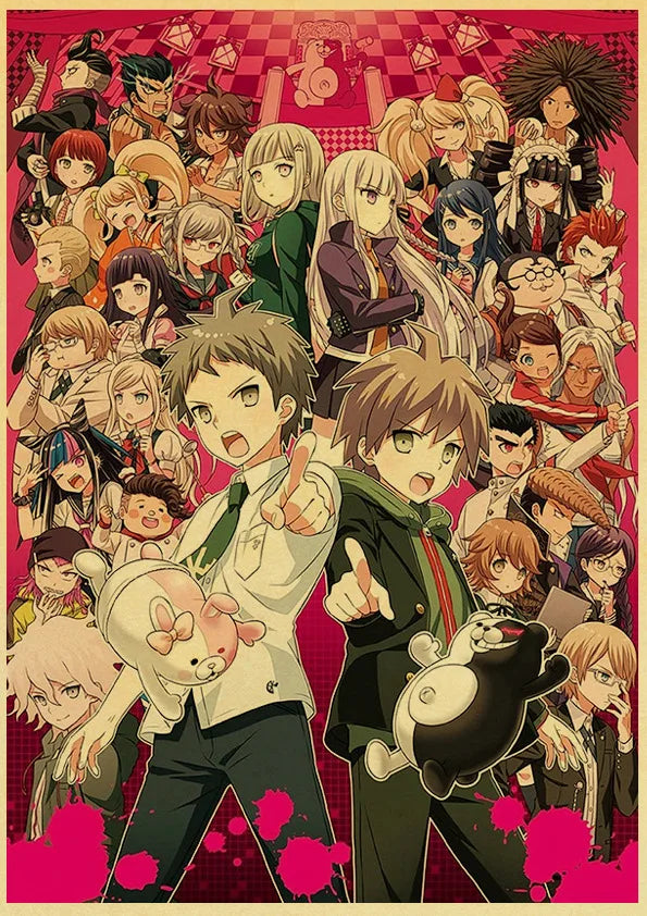 Poster Gmae Danganronpa Kraft Paper 30CM · Decoración Setup Gamer y Escritorio
