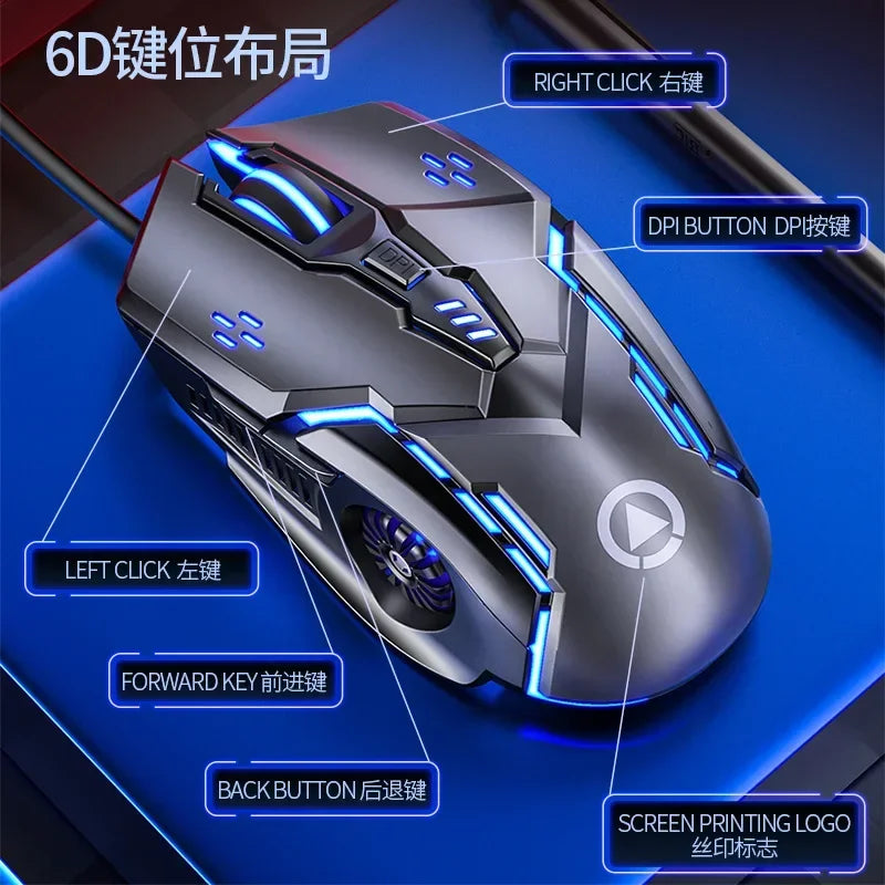 Ratón Gaming Láser Retroiluminado 3200 DPI