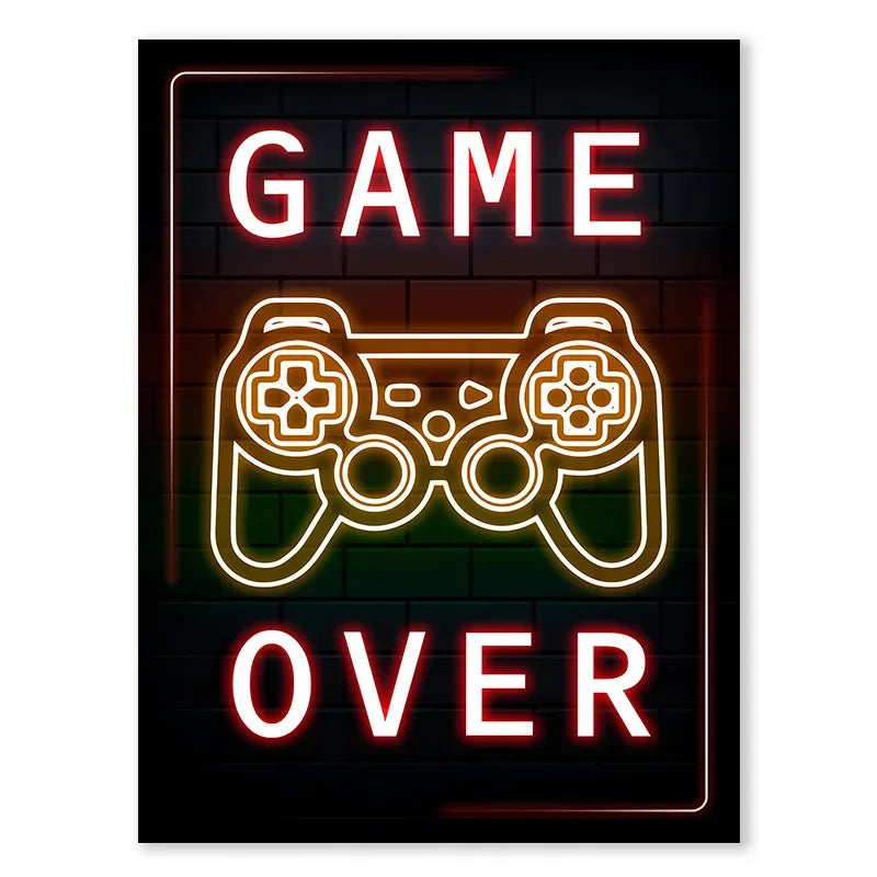 Neón LED Gaming Decoration Posters · Iluminación Setup Gaming
