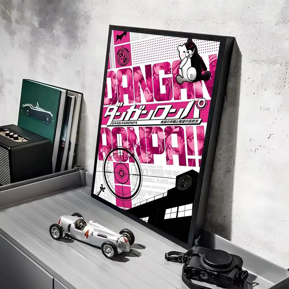Poster Game D_DanganRonpaS Stickers Mural · Decoración Setup Gamer y Escritorio
