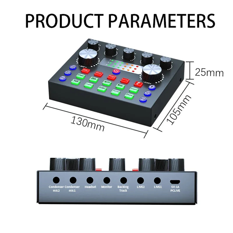 Interfaz de audio V8S para PC y móvil