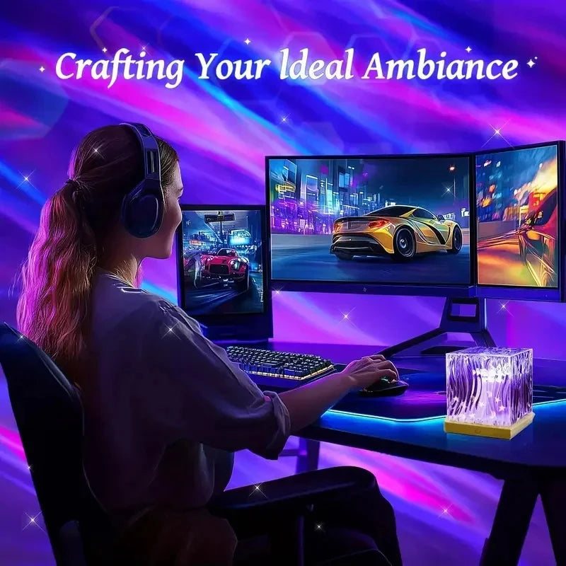 Lámpara LED Water Ripples Galaxy · Iluminación Setup Gaming 12CM