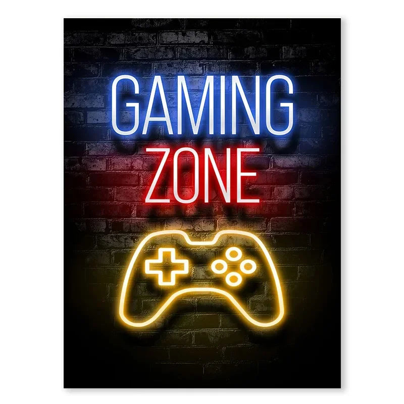 Neón LED Gaming Decoration Posters · Iluminación Setup Gaming