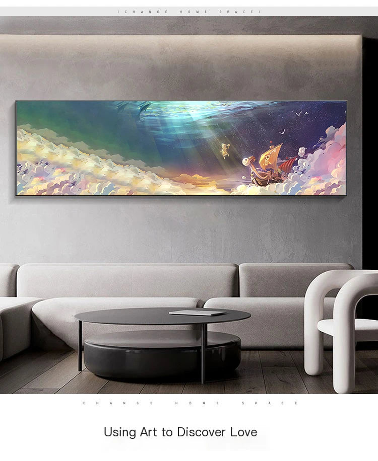 Poster One Family Photo Hanging One Piece · Decoración Setup Gamer y Escritorio