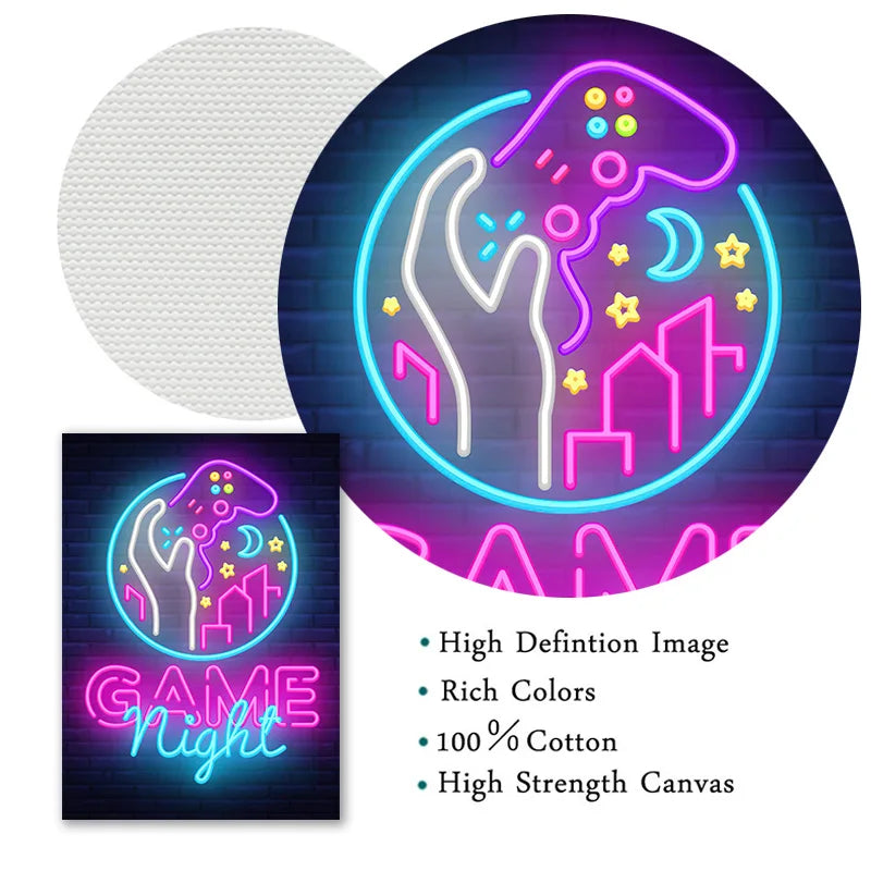 Neón LED Gaming Quotes Game · Iluminación Setup Gaming