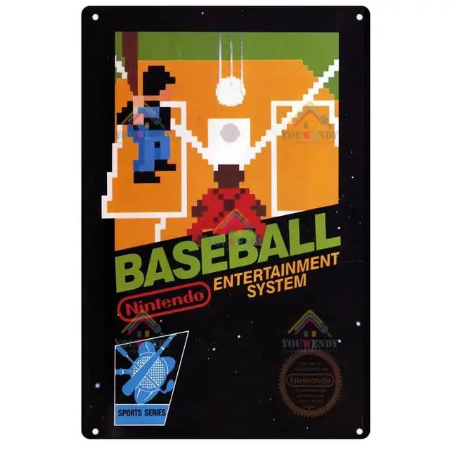 Poster Retro Video Game Metal · Decoración Setup Gamer y Escritorio