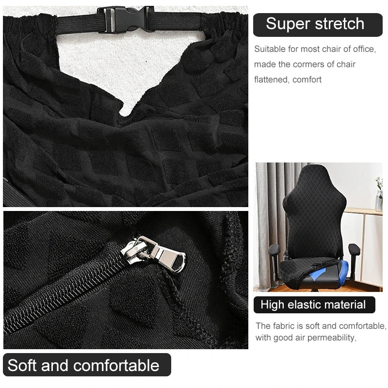 Funda Impermeable para Silla Gaming Negra · Tamaño Universal Reclinable
