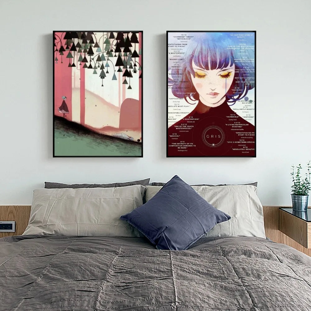 Poster GRIS Game Room Digital · Decoración Setup Gamer y Escritorio