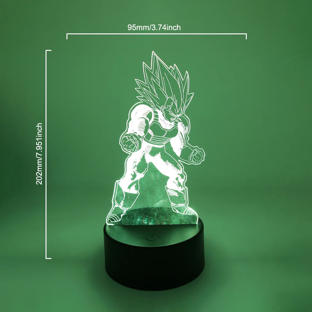 Lámpara LED Gaming Anime Goku · Iluminación Setup Gaming