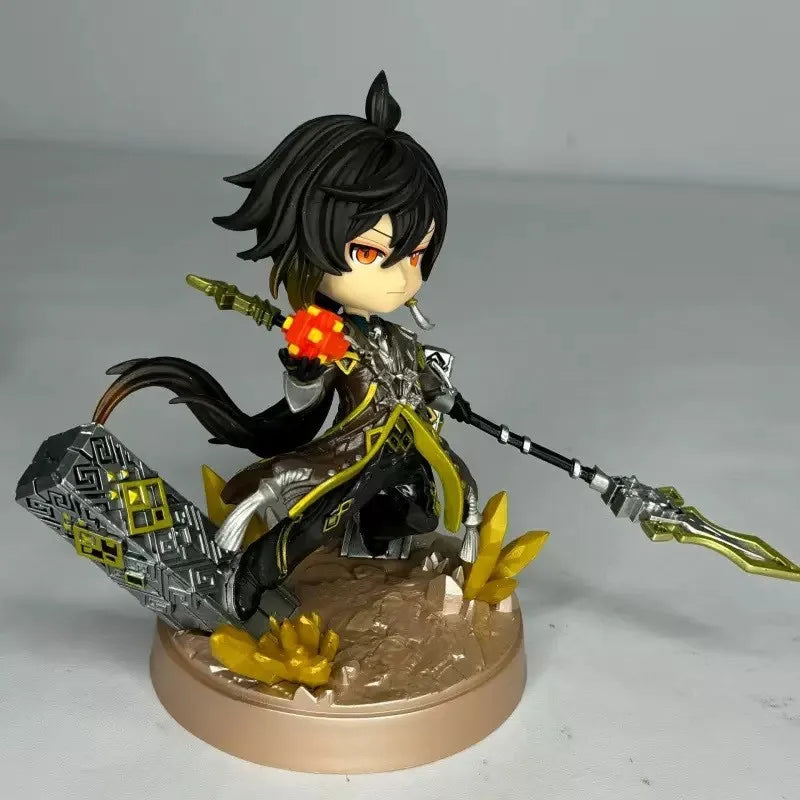 Figura Zhongli Genshin Impact - Modelo Coleccionable Q Version Bandai