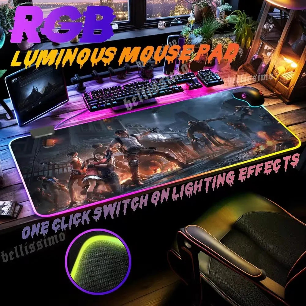 Alfombrilla Gaming RGB Resident Evil - Extended Mouse Pad Impermeable 70x40cm