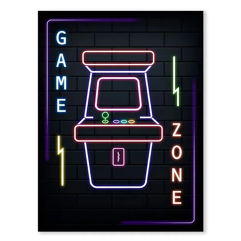 Neón LED Gaming Decoration Posters · Iluminación Setup Gaming