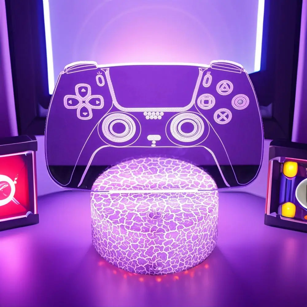 Neón LED GAMER 3D Night · Iluminación Setup Gaming 20cm