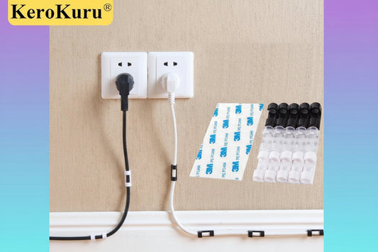 Organizador de Cables con Clips Adhesivos