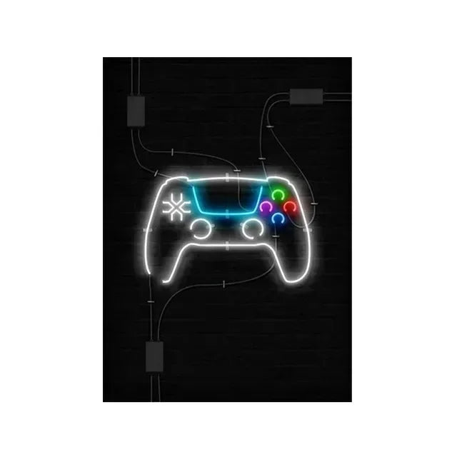 Poster Game Gaming Room Gamepad · Decoración Setup Gamer y Escritorio