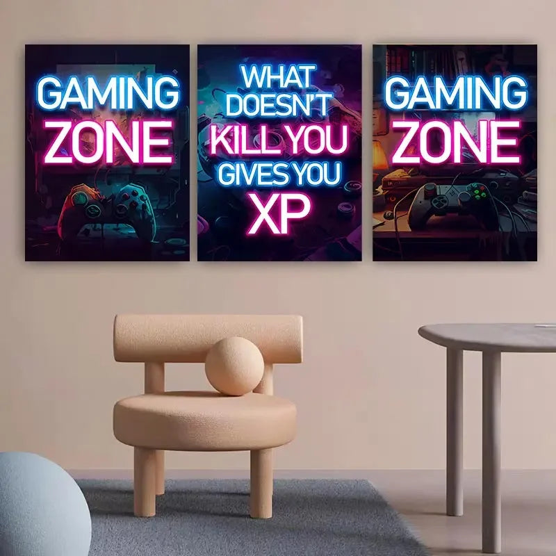 Neón LED Gaming Decoration Posters · Iluminación Setup Gaming