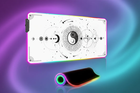 Alfombrilla Gaming RGB Yin Yang - Extended Mouse Pad con Iluminación LED 60x30cm