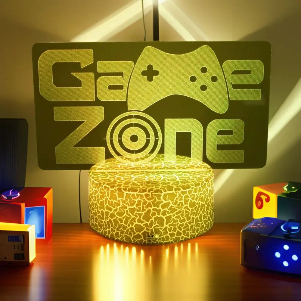 Neón LED GAMER 3D Night · Iluminación Setup Gaming 20cm