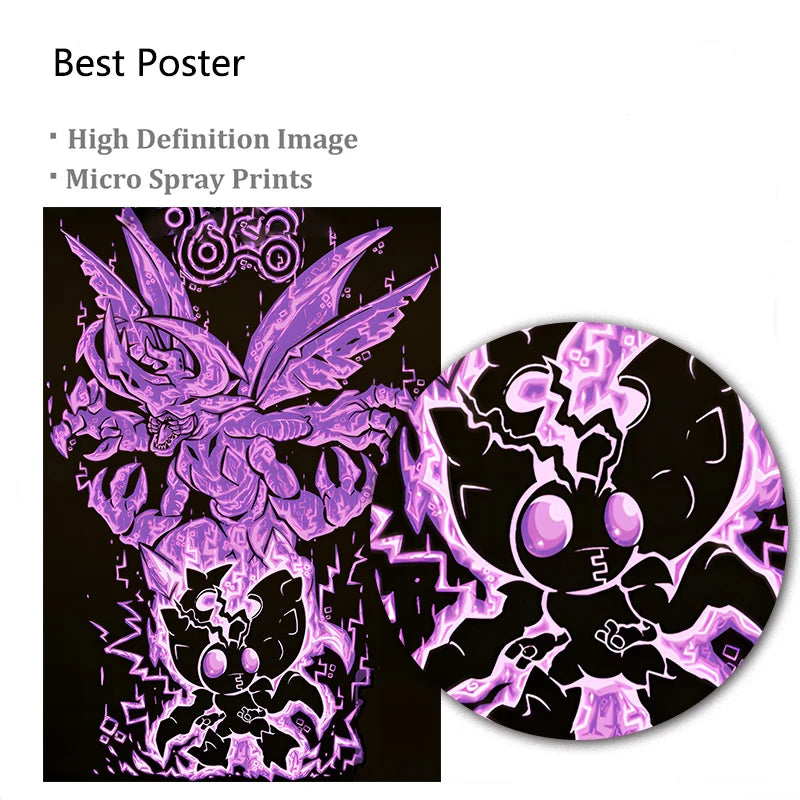 Poster Digimon Character Wall Hanging · Decoración Setup Gamer y Escritorio